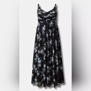 Torrid Black and White Floral Maxi Dress